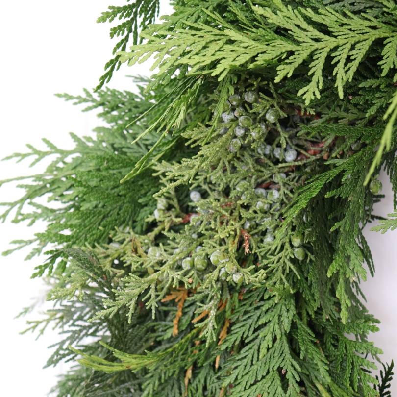 Fresh Cedar & Berried Juniper Holiday Wreath - Image 4